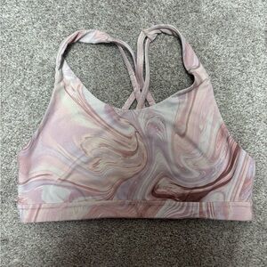 Old Navy Pink Marble Sports Bra